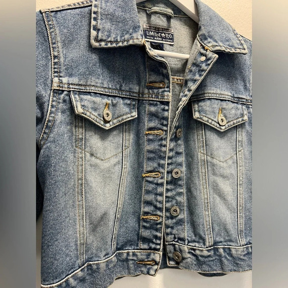 Limited Too Girls Denim Crop Jacket - Picture 2 of 7